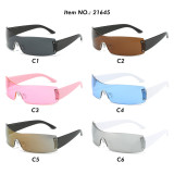 One Pieces Oversized Shield Rimless Sunglasses