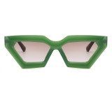 Cat Eye Geometric Concave Sunglasses