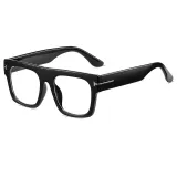 Oversized Flat Top Square Shades Sunglasses