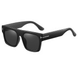 Oversized Flat Top Square Shades Sunglasses