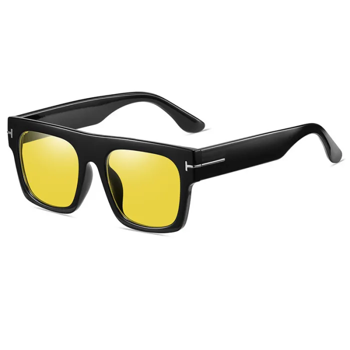 Oversized Flat Top Square Shades Sunglasses