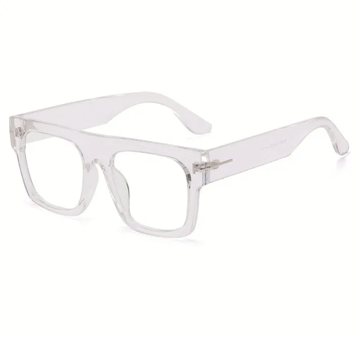 Oversized Flat Top Square Shades Sunglasses