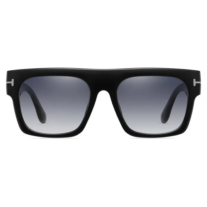 Oversized Flat Top Square Shades Sunglasses