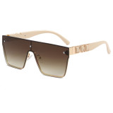 Flat Top Oversized One Piece Shades Sunglasses