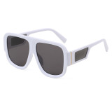 Large Shield Flat Top Oversized Shades Sunglasses