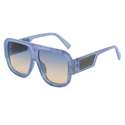 Large Shield Flat Top Oversized Shades Sunglasses