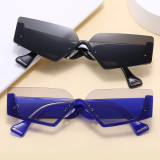 Half Frame Geometric Irregular UV400 Shades Sunglasses