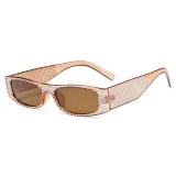 Small Sparkling Plastic Rectangle Sunglasses