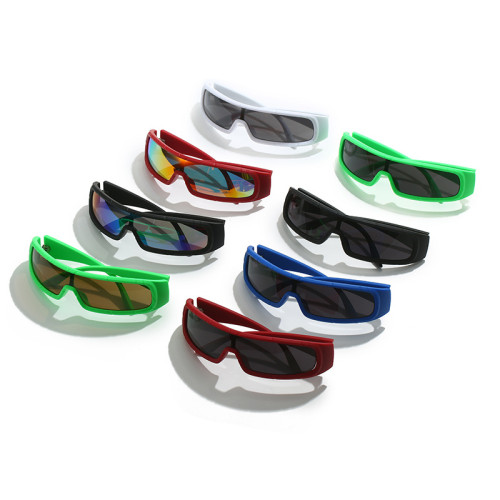 Futuristic Wrap Around Shield Sports Sunglasses