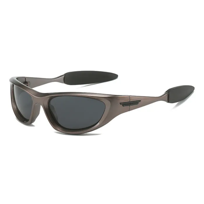 Y2K Wrap Around Sport Oval Cat Eye Sunglasses