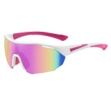 Half Rim Oversize Shield Polarized Sunglasses