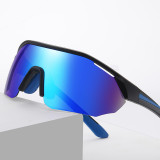 Half Rim Oversize Shield Polarized Sunglasses