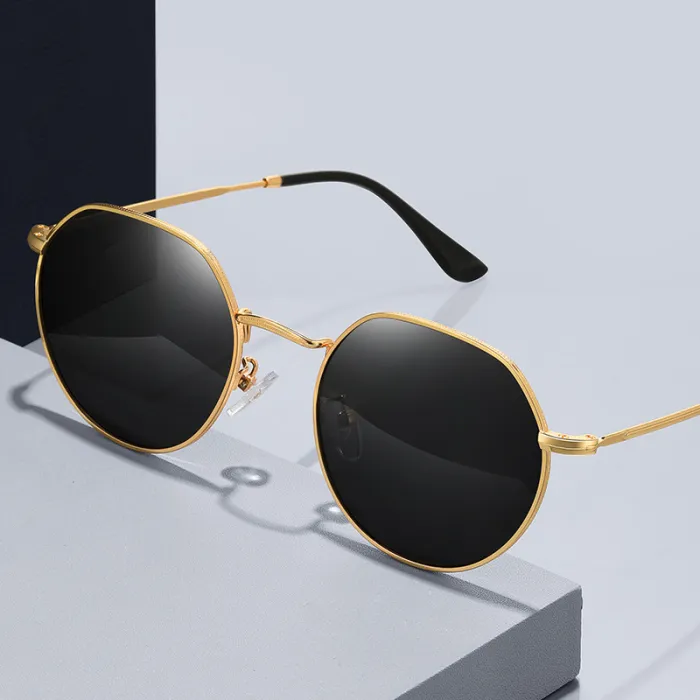 Classic Round Metal Polarized Sunglasses