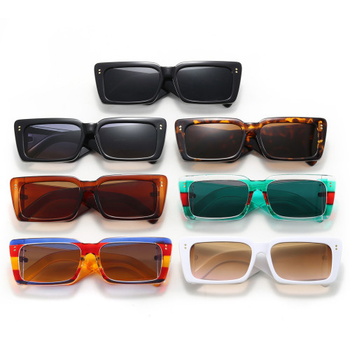 Rectangle Retro Thick Frame Sunglasses