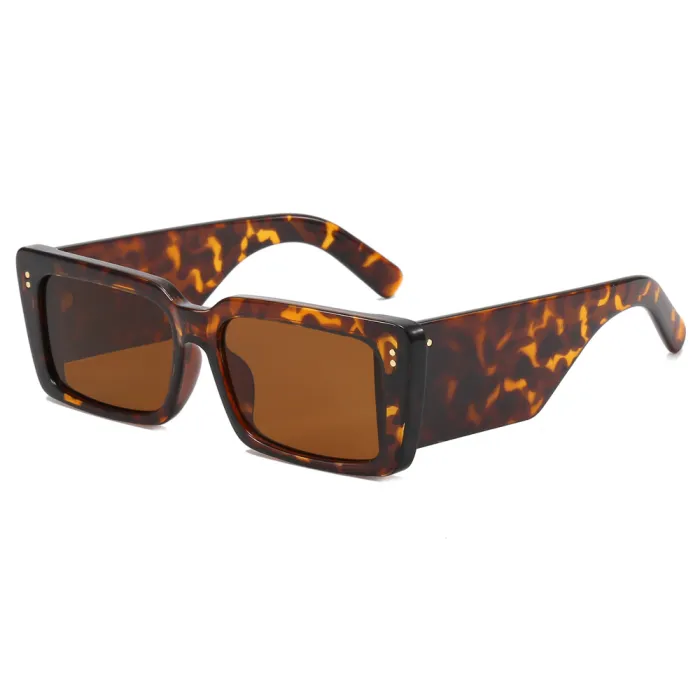 Rectangle Retro Thick Frame Sunglasses
