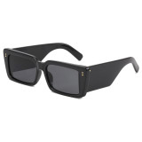Rectangle Retro Thick Frame Sunglasses