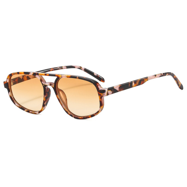 Retro Oversized Square Flat Top Sunglasses