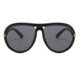 Retro Large Chunky Thick Flat Top Oversized Shades Sunglasses