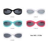 Retro Wrap Around Oval Outdoor Cycling Sporty Y2K Sunglasses