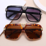 Oversized Luxury Shades Flat Top Square Sunglasses