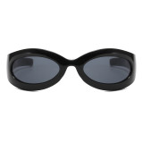 Retro Wrap Around Oval Outdoor Cycling Sporty Y2K Sunglasses