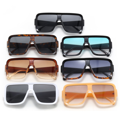Retro Oversized Flat Top Square Shades Sunglasses