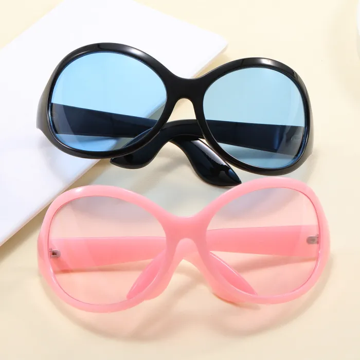 Cat eye Wrap Around Oval Outdoor Cycling Sporty Y2K Sunglasses