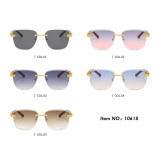 Rimless Rectangle Luxury Female SunGlasses