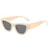 Cat Eye Women Flat Top Polygon Sunglasses