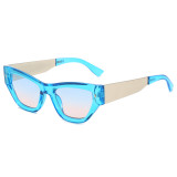 Cat Eye Women Flat Top Polygon Sunglasses