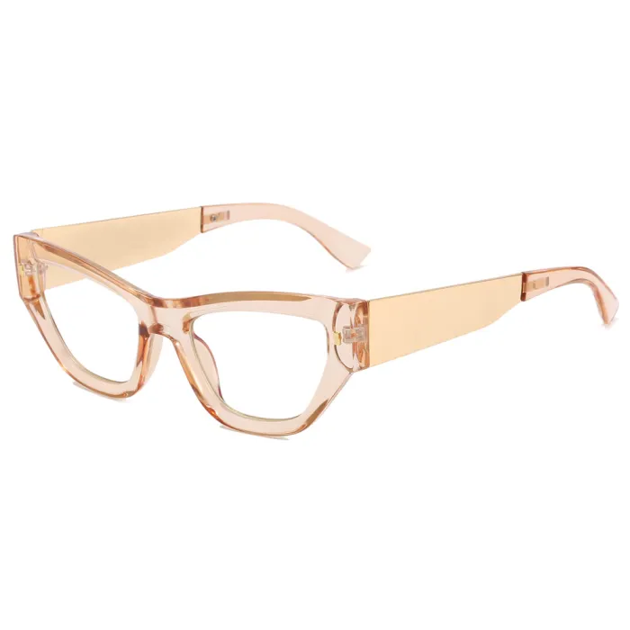 Cat Eye Women Flat Top Polygon Sunglasses