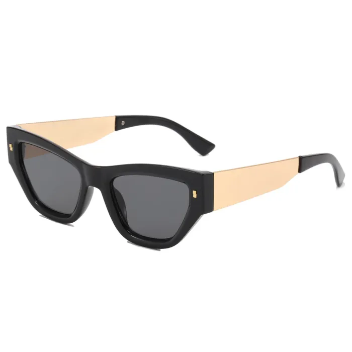 Cat Eye Women Flat Top Polygon Sunglasses