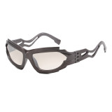 Y2K Futuristic Oversized Rectangle Geometric Chunky Sunglasses