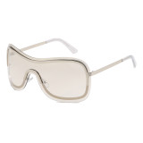y2k Oversize One Piece Lens Rimless Goggle Shades Sunglasses