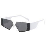 Rimless Irregular Narrow Shades Sunglasses