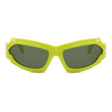 Y2K Futuristic Oversized Rectangle Geometric Chunky Sunglasses