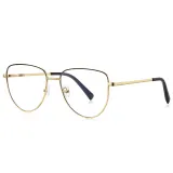 Women Metal Frame Cat Eye Blue Light Blocking Glasses