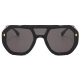 Oversized Big Frame Round One-Piece Outdoor Shades Sunglasses