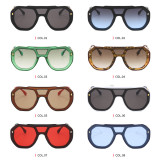 Oversized Big Frame Round One-Piece Outdoor Shades Sunglasses