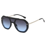 Oversized Big Frame Round One-Piece Outdoor Shades Sunglasses