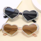 Rhinestone Lovely Cute Heart Shaped Sunglasses