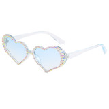 Rhinestone Lovely Cute Heart Shaped Sunglasses