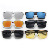 Square Oversized Flat Top Spring Hinges Sunglasses