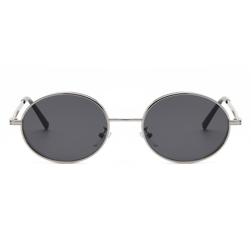 Retro Round Metal Steampunk Style Sunglasses
