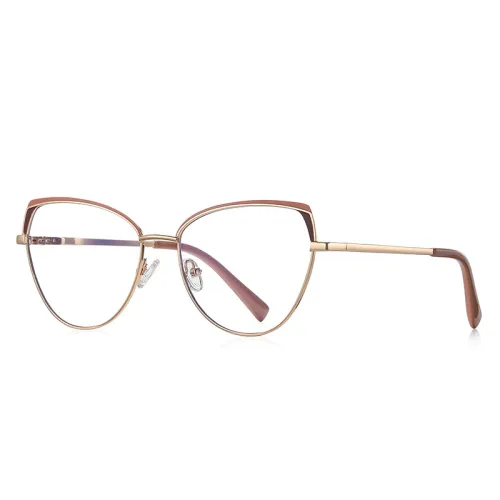 Elegant Lady Metal Cat Eye Blue Light Blocking Glasses