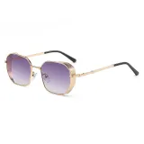 Steampunk Gradient Square Metal Shades Sunglasses