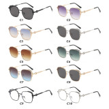 Retro Metal Frame Men Women UV400 Shades Sunglasses