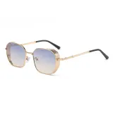Steampunk Gradient Square Metal Shades Sunglasses