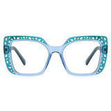 Oversized Square Cat Eye Anti Blue Light Eyeglasses