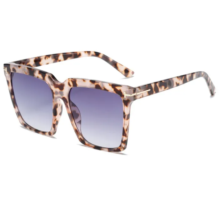 Oversized Cat Eye Women Square Ombre Shades Sunglasses